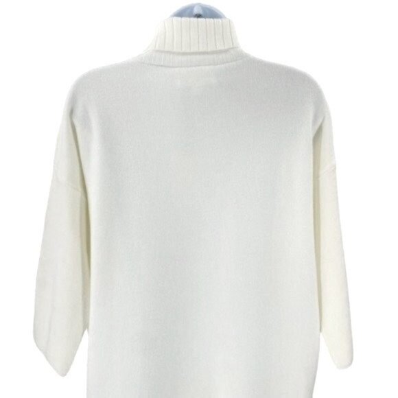 Pomander Place | NEW Winter White Vivianne Turtleneck Sweater Mini Dress Size L - Picture 8 of 9
